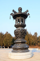 Fototapeta na wymiar Ancient Chinese temple incense burner