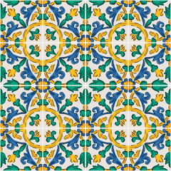 Endless pattern with geometric motif, vector decor