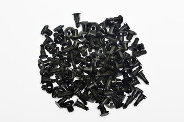 Plastic fastening clips of the car