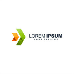 awesome arrow gradient logo design
