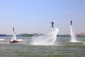 water jetting special effects performance, tangshan city, hebei province, China