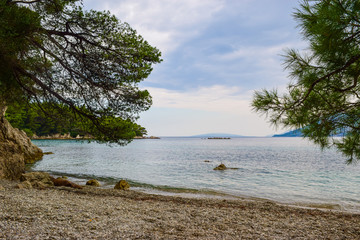 Small cozy romantic beach.