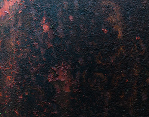 Industrial Texture Area Painting.Patterns Background Black Rust Red