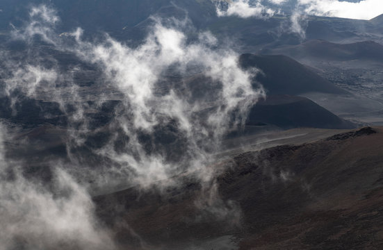 Mist and Clouds in Haleakala Crater, Maui