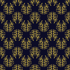 Seamless classic vintage decorative retro royal pattern ornate tracery repeat endless wallpaper background