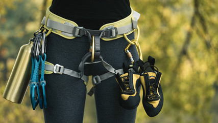 Climbing tools and set with sports accessories