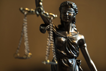 Themis Statue Justice Scales Law Lawyer Business Concept.