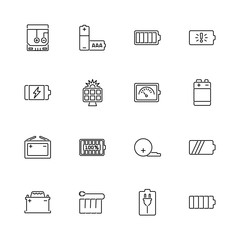 Battery - Flat Vector Icons