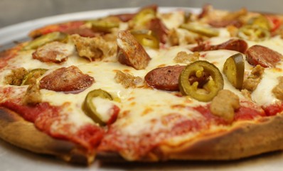 Sausage and jalapeno pizza