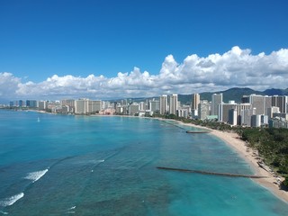 Aerial views of Waikiki 