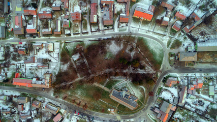 Village Nova Rača from above (Municipality of Nova Rača, Bjelovar Bilogora County, Croatia)