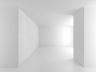 Futuristic White Architecture Design Background