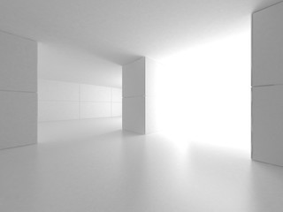 Futuristic White Architecture Design Background