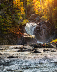 epic autumn waterfall