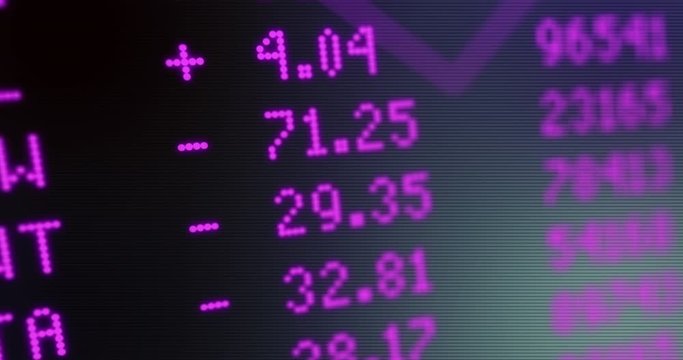 Crashing Animated Stock Market Data - Stocks And Shares - Market Trading-  Trading - micro currency