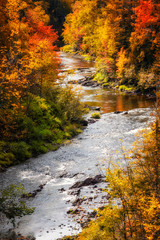 Fototapeta na wymiar epic fall river autumn