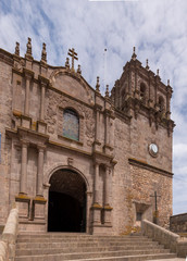 Fototapeta na wymiar Exterior view of the church San Pedro Martir at Juli city in Puno region, Peru