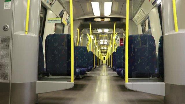 subway car with empty seats