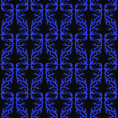 Seamless dark vintage classic pattern repeat endless retro ornamental tracery pattern