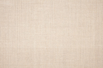 Plakat Natural canvas background. Light beige cloth texture.