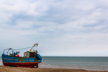 Fishing boat on the beach 