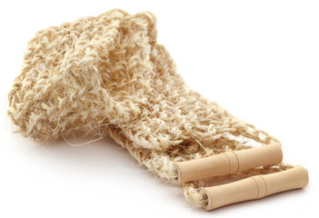Shoulder scrubber made of natural fiber