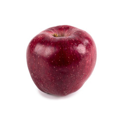 Red ripe apple, perfect isolate on a white background, design blank.