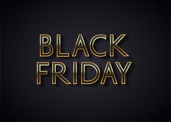 Black Friday Sale Banner or Poster design. Vector illustration
