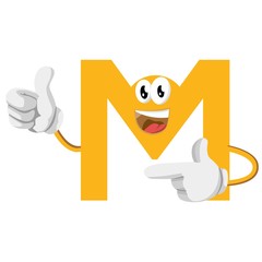 Logo icon Letter M. Initial letter M Design vector happy. Print the initial monogram.