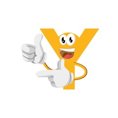 Logo icon Letter Y. Initial letter Y Design vector happy. Print the initial monogram.