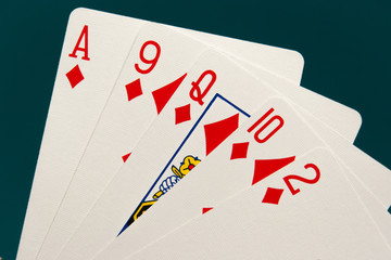 combination of five different play cards
