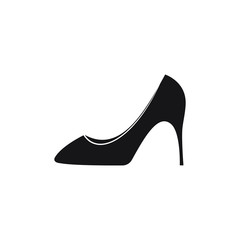 Woman shoes icon design isolated on white background. Vector illustration