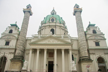 St. Charles Church - Karlskirche, Karlsplatz in Vienna, Austria