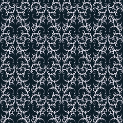 Seamless vintage tracery ornate pattern classic old style repeat endless background
