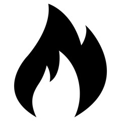 Black fire blaze vector icon graphics design