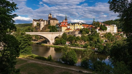 Fototapeta na wymiar Czech castle Loket in west Bohemia region.
