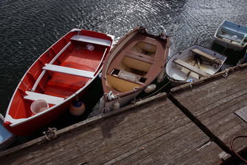 Wood boats in the water - 300442086