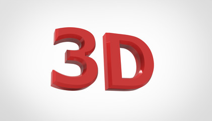 3D font in white background