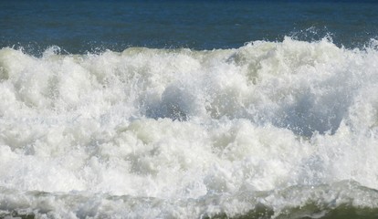 Ocean foam background on Atlantic coast of North Florida 