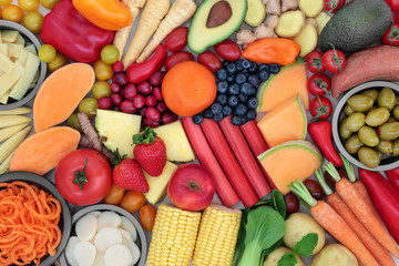 Health food to ease irritable bowel syndrome. Healthy foods high in protein, dietary fibre,...