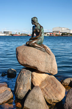 The Little Mermaid in Copenhagen on September 7, 2015 in Copenhagen, Denmark