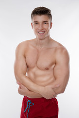Fototapeta premium young fitness guy smiling