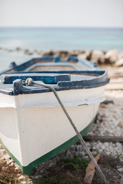 old boat on the beach