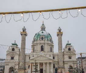 Sacred temple in Vienna in the middle of the city.