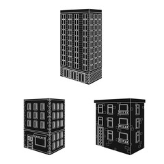Vector illustration of architecture and estate icon. Set of architecture and build vector icon for stock.