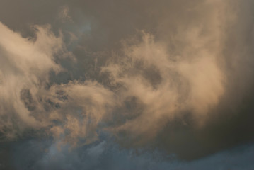 Thunderclouds before the storm. Rain clouds.