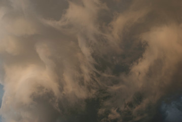 Thunderclouds before the storm. Rain clouds.