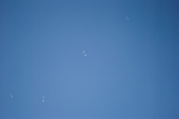 Sunny summer blue sky.