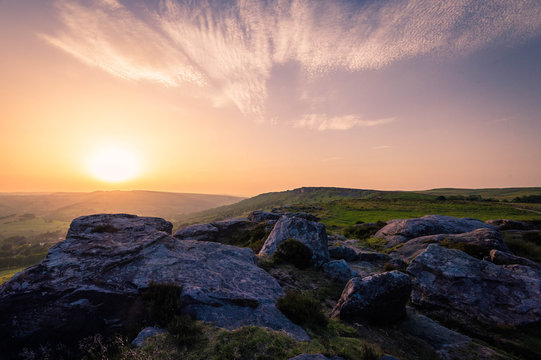 Sunset At Baslow Edge