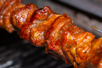 meat prepared for a barbecue, at the Oktoberfest